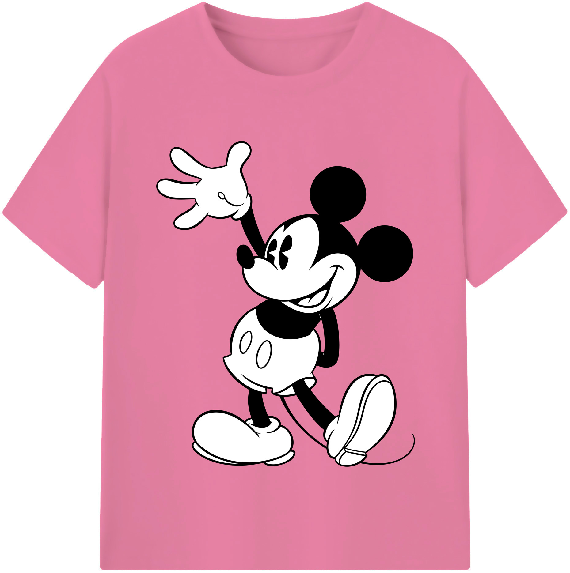 （画像用） ミッキーマウス Mickey Mouse 綿100％半袖Tシャツ（フロントプリント）